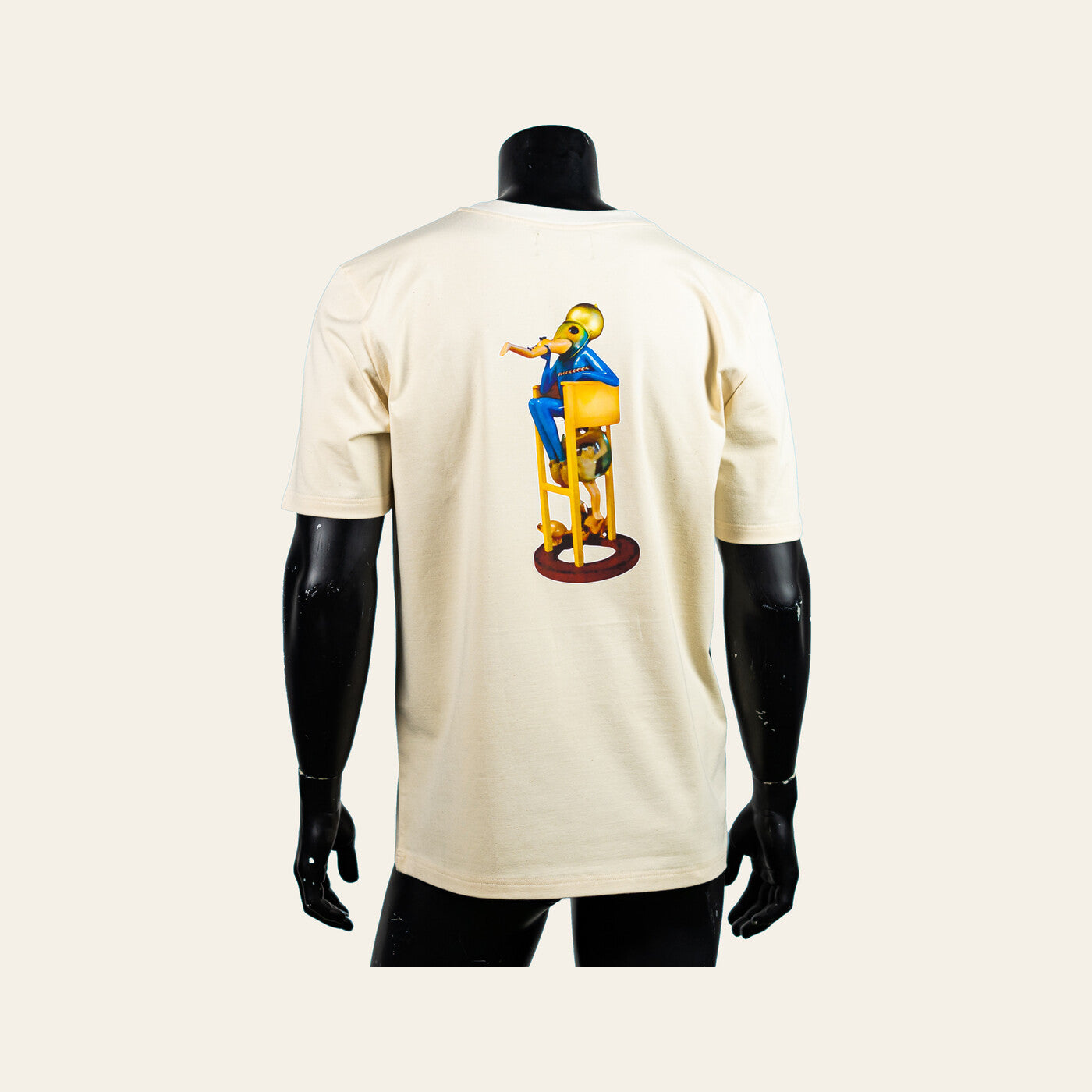 Natural Jheronimus T-shirt met Bosch-figuur
