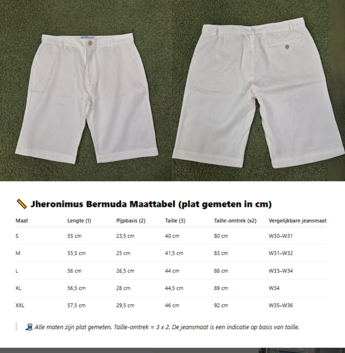 Jheronimus Bermuda - GOTS-gecertificeerde blend: 53% hennep / 47% organisch katoen - Den Bosch productfoto 2