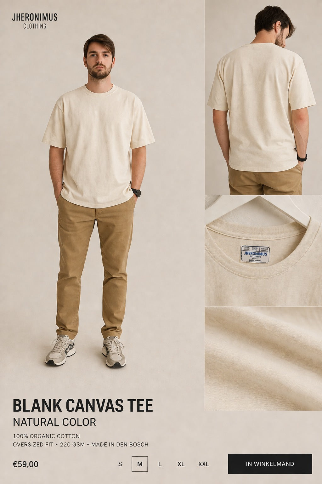 Natural Blanc Canvas Tee