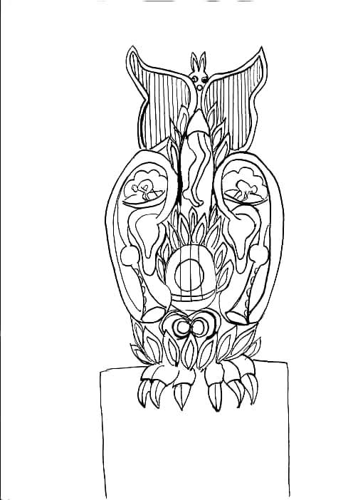 Het BoschBeest Tee originele tekening aanzicht 1